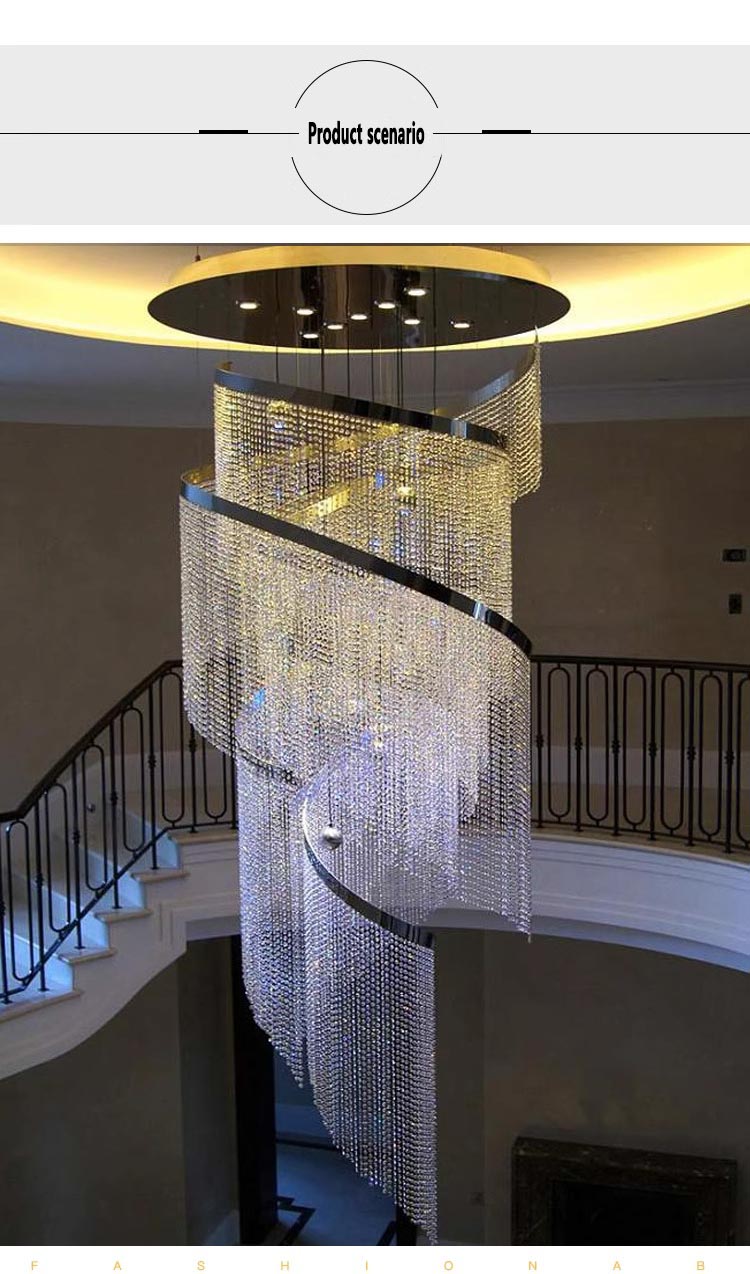 Luxury Design Big Chandelier for High Ceiling Hotel Home Staircase Luxury Entrance Crystal Chandelier Pendant Light (7) Luxury Design Big Chandelier for High Ceiling Hotel Home Staircase Luxury Entrance Crystal Chandelier Pendant Light (7)