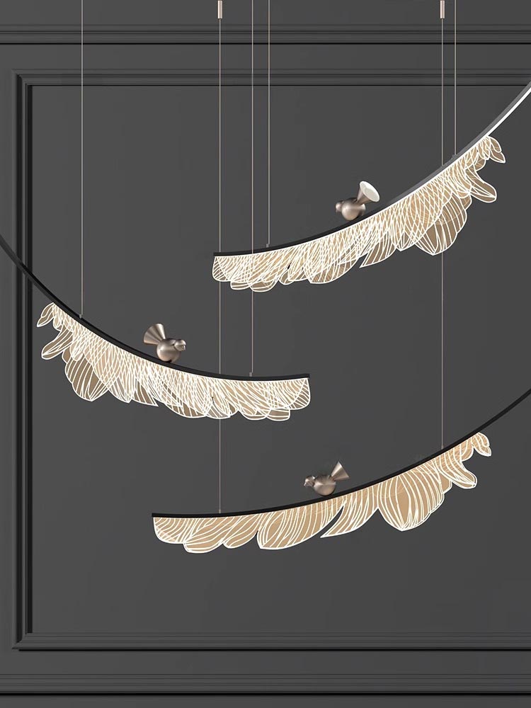 Hotel Lobby Glass Leaf Chandelier Villa Banquet Hall Art Glass Custom Lamps Chandeliers Pendant Lighting (8) Hotel Lobby Glass Leaf Chandelier Villa Banquet Hall Art Glass Custom Lamps Chandeliers Pendant Lighting (8)