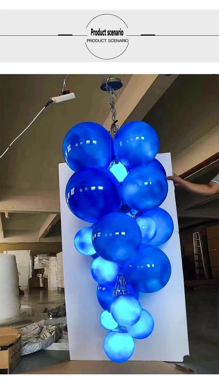 Glass Grape Hand-blown Chandeliers Pendant Lights Hotel Lobby Villa Living Room Chandelier Light Fixtures Hanging Lamps (9) Glass Grape Hand-blown Chandeliers Pendant Lights Hotel Lobby Villa Living Room Chandelier Light Fixtures Hanging Lamps (9)