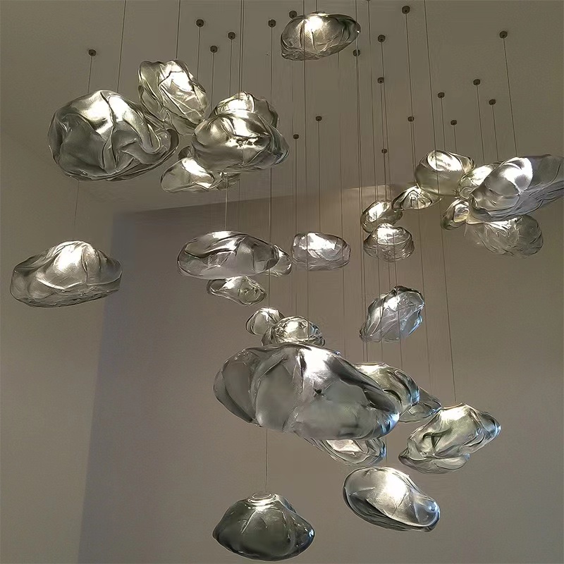 Modern Chandelier Glass Parts Restaurant bar Counter Hotel Lobby Chandeliers Pendant Lighting (7) Modern Chandelier Glass Parts Restaurant bar Counter Hotel Lobby Chandeliers Pendant Lighting (7)