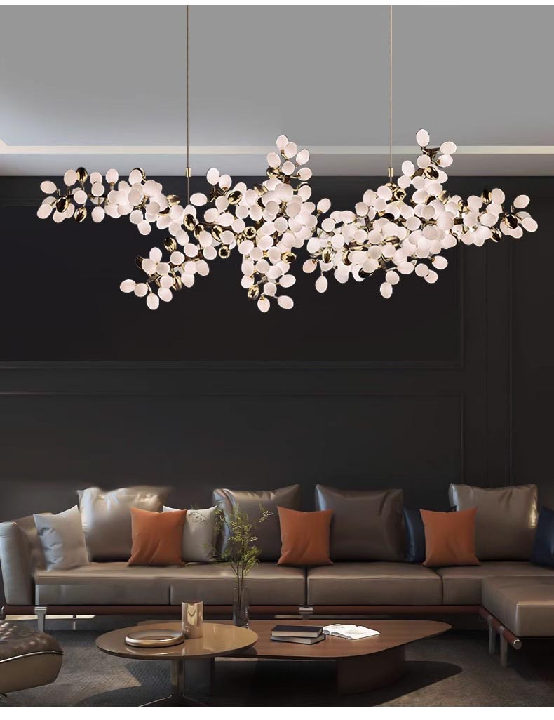 Grape Shape Hanging Lamp Decorative Banquet Hall Villa Hotel Lobby Modern Glass Led Chandelier (9)