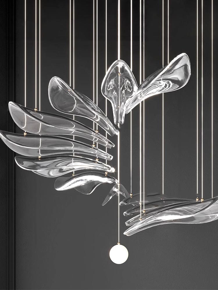 Modern Decor Chandeliers Pendant Lights Hotel Lobby Villa Sales Department Rotating Chandelier Candelabro (8)