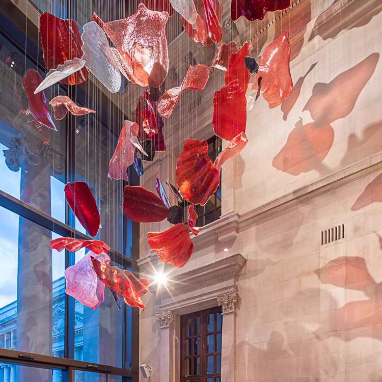 Customized Hotel Lobby Large Lamp Stair Hanging Modern Glass Decorative Lighting Chandelier