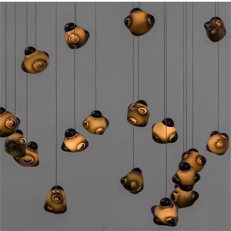 Custom Large Chandeliers Project Decor Modern Art Deco Big Hotel Lobby Lighting Glass Crystal Large Luxury Led Chandelier