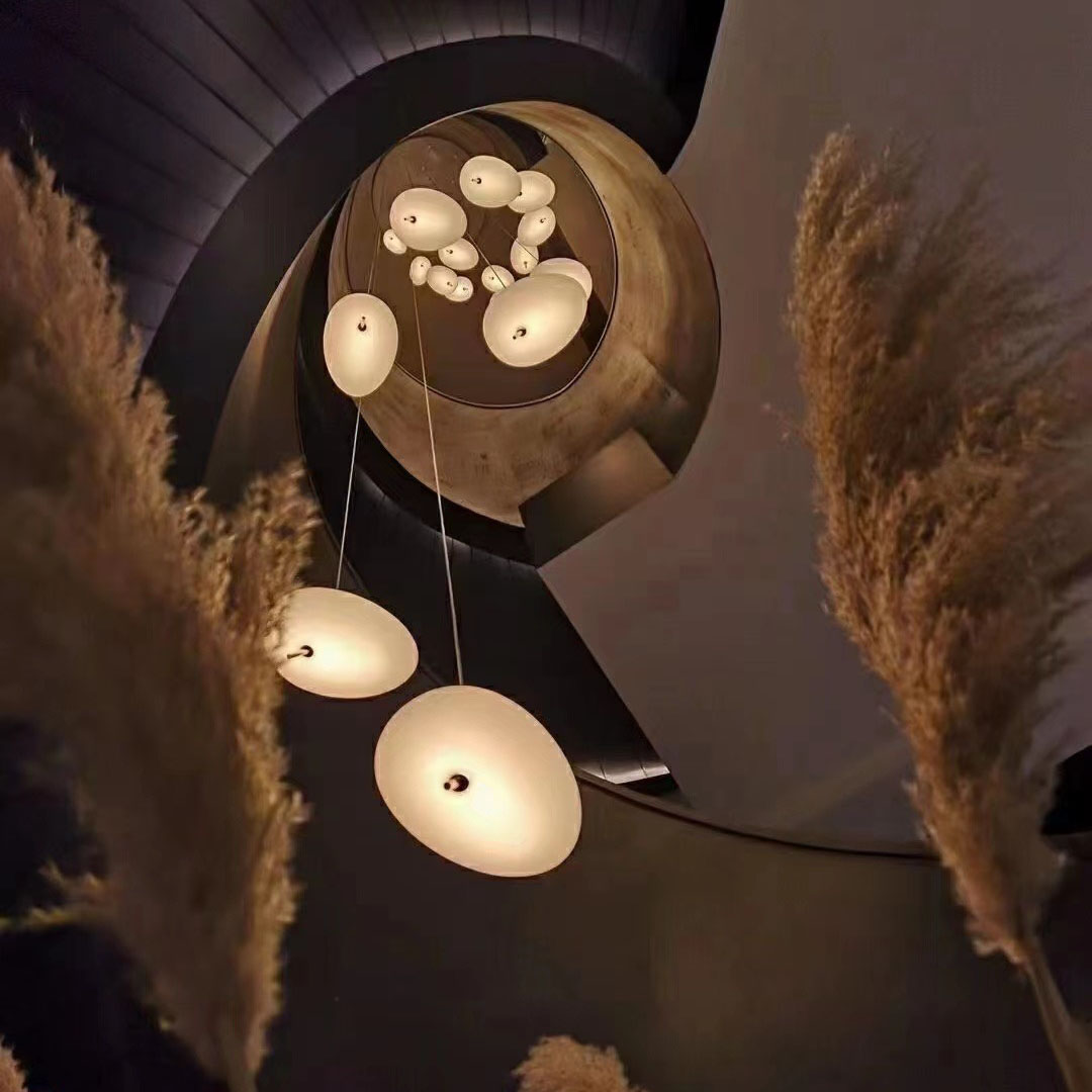 Hitecdad Different Glass Pattern for Custom Art Chandelier Restaurant Hotel Villas Vidrio Estrellas Star Pendant Lights