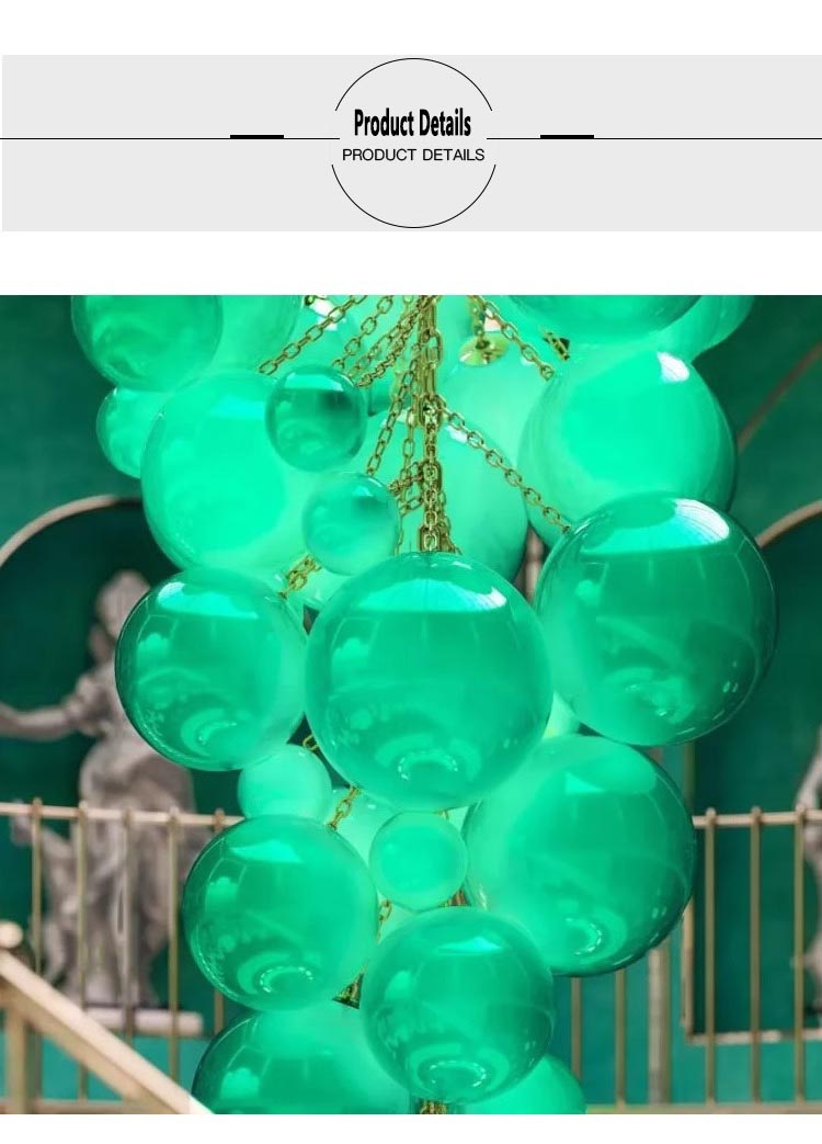 Glass Grape Hand-blown Chandeliers Pendant Lights Hotel Lobby Villa Living Room Chandelier Light Fixtures Hanging Lamps (7) Glass Grape Hand-blown Chandeliers Pendant Lights Hotel Lobby Villa Living Room Chandelier Light Fixtures Hanging Lamps (7)