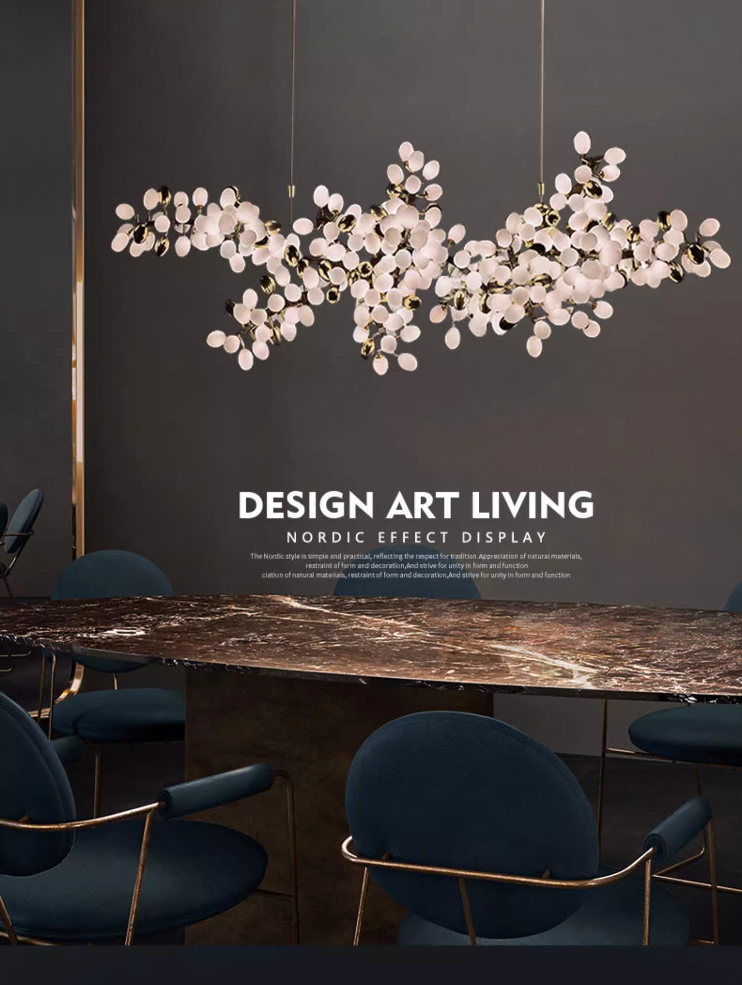 Grape Shape Hanging Lamp Decorative Banquet Hall Villa Hotel Lobby Modern Glass Led Chandelier (6)