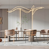 Interior Decoration Ceiling Slats High Bay Black and White Modern Custom Linear Led Pendant Lighting Chandelier