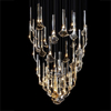 Modern Hotel Lobby Glass Chandelier Pendant Lights Villa Stairs Custom Stainless Steel Chandeliers