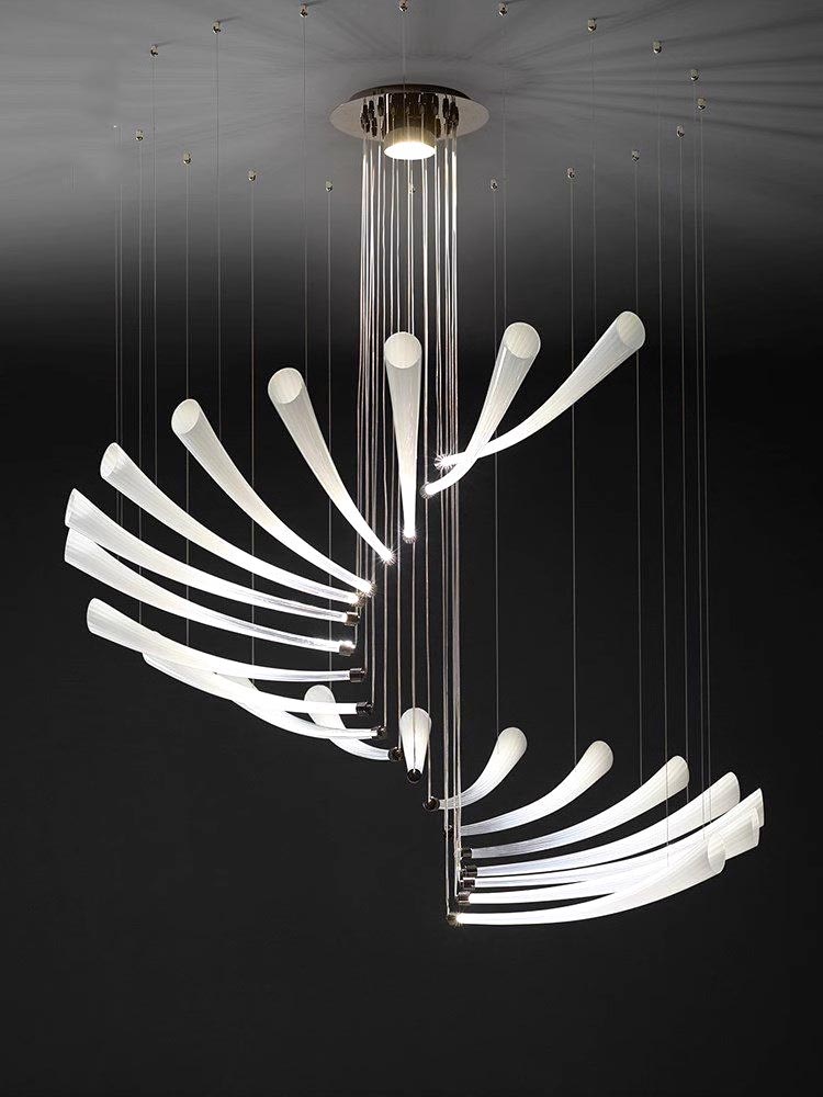 Modern Decor Chandeliers Pendant Lights Hotel Lobby Villa Sales Department Rotating Chandelier Candelabro (6)