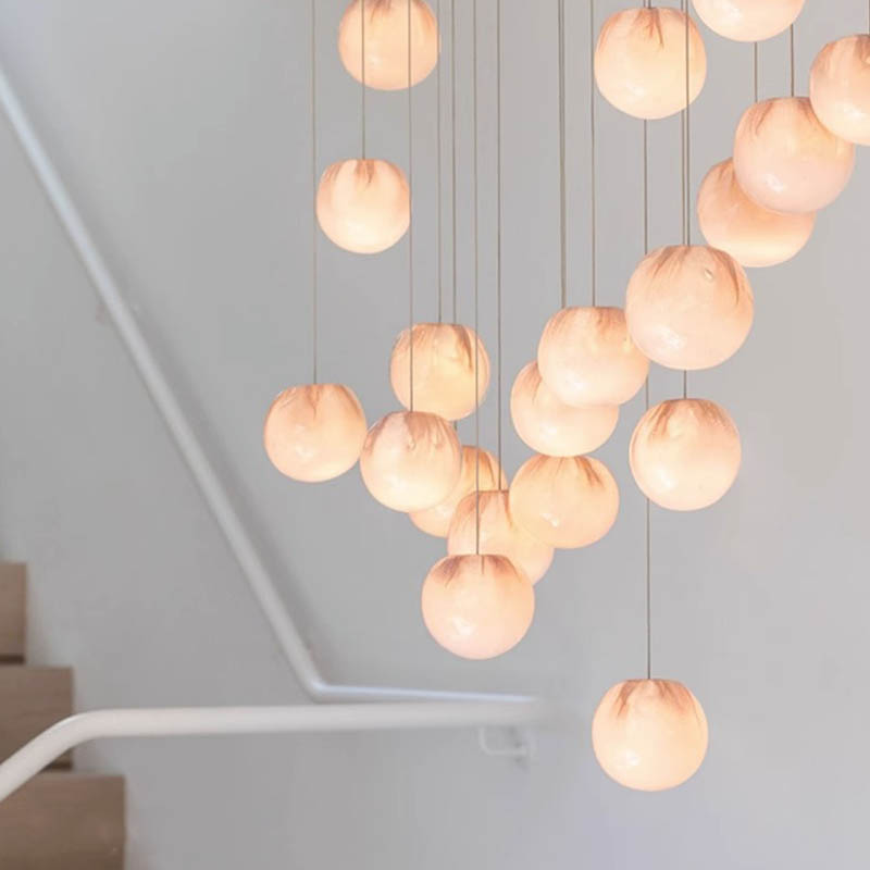 Modern Chandelier Glass Parts Restaurant bar Counter Hotel Lobby Chandeliers Pendant Lighting