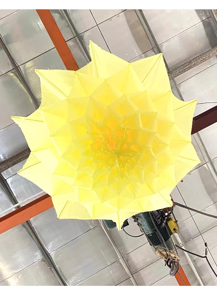 Large Electric Flowers Led Open and Close Lighting Automatically Mechanical Kinetic Lifting Flower Electrical Chandelier (12)