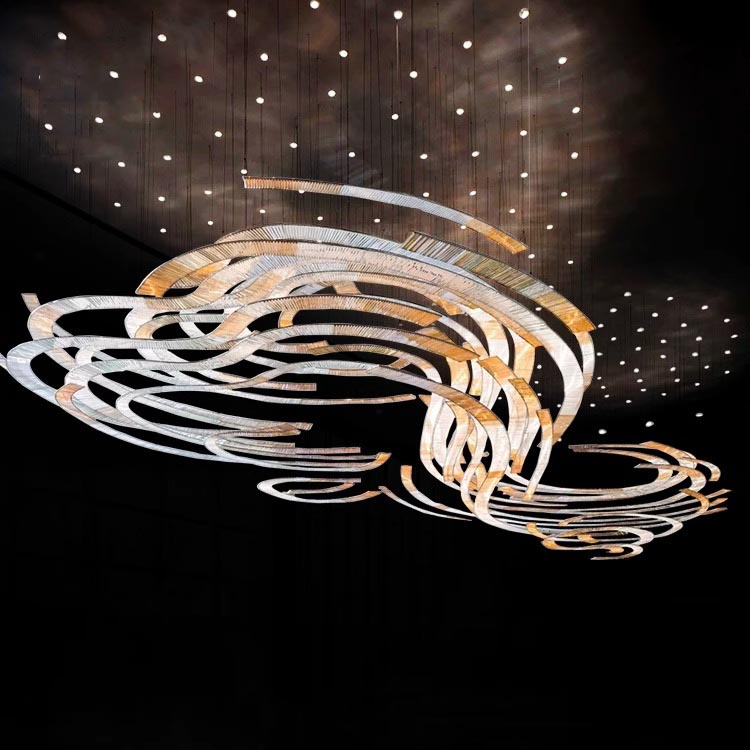 Hotel Lobby Banquet Hall Model Room Artistic Modeling Creative Decoration Custom Chandelier Pendant Lighting
