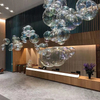 Living room, dining room, bar counter, colorful glass chandeliers&pendant lighting