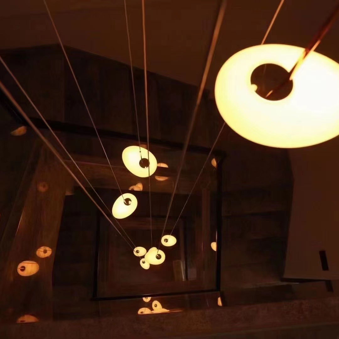 Hitecdad Different Glass Pattern for Custom Art Chandelier Restaurant Hotel Villas Vidrio Estrellas Star Pendant Lights