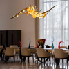 Engineering Decoration Hotel Lobby Villa Hall Modern Minimalist Glass Stainless Steel Custom Chandelier Pendant Light