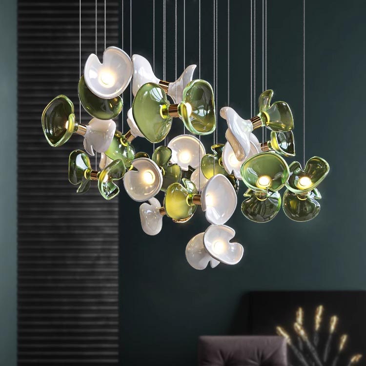 Modern Hotel Lobby Decoration Lighting Dining Room Living Room Custom Glass Chandeliers Pendant Lighting