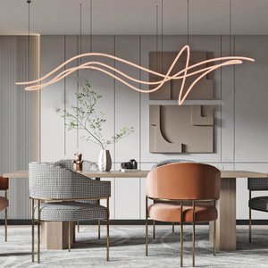 Interior Decoration Ceiling Slats High Bay Black and White Modern Custom Linear Led Pendant Lighting Chandelier