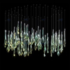Modern Hotel Lobby Glass Chandelier Pendant Lights Villa Stairs Custom Stainless Steel Chandeliers