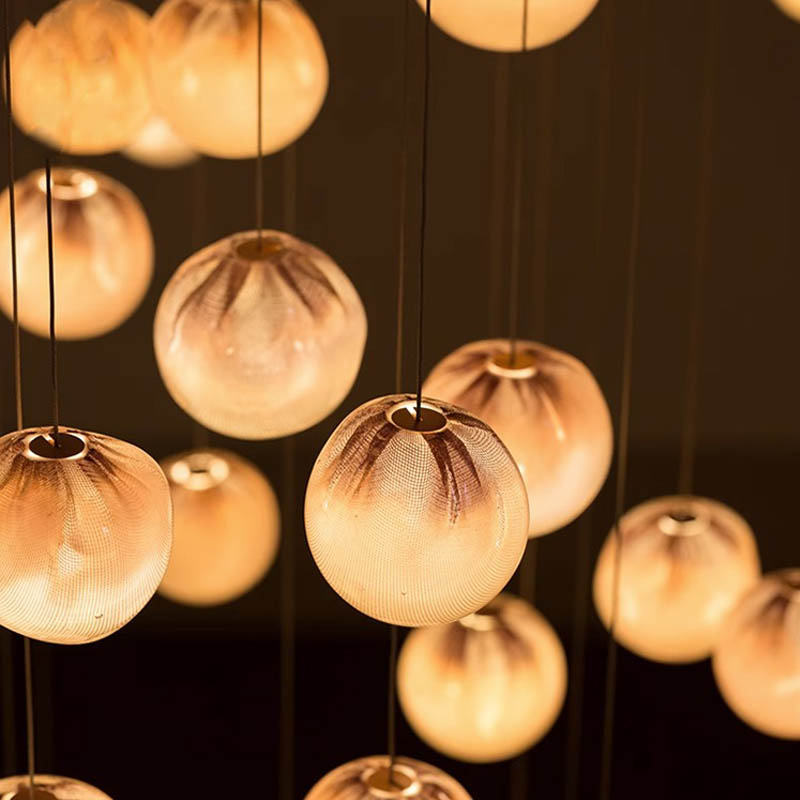 Modern Chandelier Glass Parts Restaurant bar Counter Hotel Lobby Chandeliers Pendant Lighting