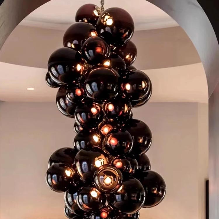 Glass Grape Hand-blown Chandeliers Pendant Lights Hotel Lobby Villa Living Room Chandelier Light Fixtures Hanging Lamps