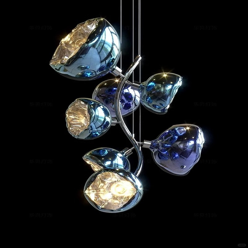 Post-modern Italian Light Luxury Living Room Dining Room Stairwell Custom Lava Chandeliers Pendant Lights