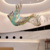 Acrylic Curved Colorful Decorative Chandelier for Hotel Lobby And Shopping Mall