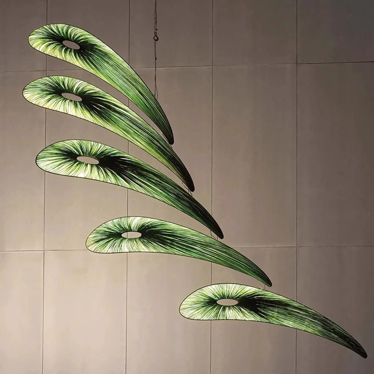 Modern Art Maple Leaf Chandelier Hotel Restaurant Decorative Custom Chandelier Pendant Lighting