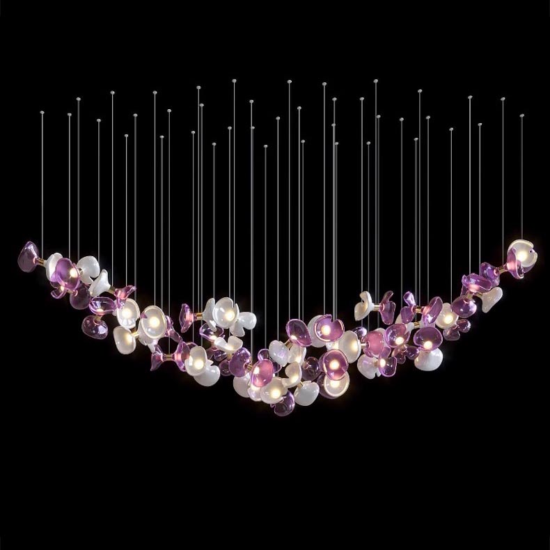 Modern Hotel Lobby Decoration Lighting Dining Room Living Room Custom Glass Chandeliers Pendant Lighting