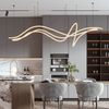 Interior Decoration Ceiling Slats High Bay Black and White Modern Custom Linear Led Pendant Lighting Chandelier