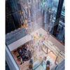 Contemporary Indoor Decoration LED Lighting Hall Hotel Lobby Bespoke Glass Ceiling Led Chandelier