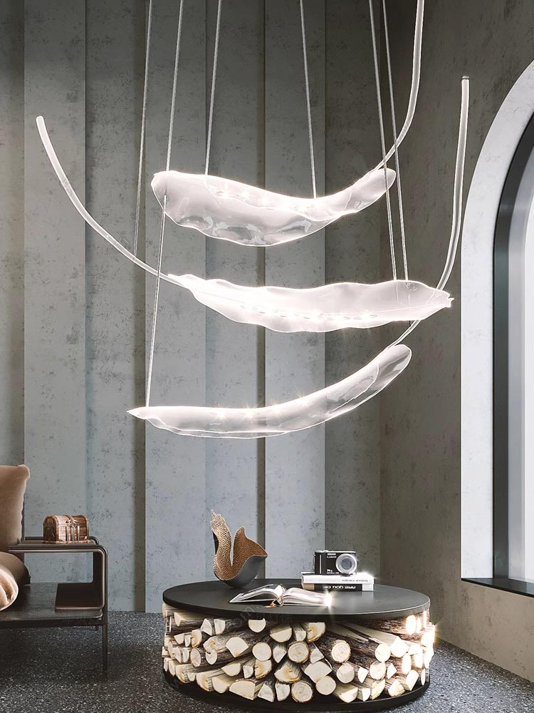 Hotel Lobby Glass Leaf Chandelier Villa Banquet Hall Art Glass Custom Lamps Chandeliers Pendant Lighting (9) Hotel Lobby Glass Leaf Chandelier Villa Banquet Hall Art Glass Custom Lamps Chandeliers Pendant Lighting (9)