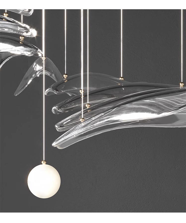 Modern Decor Chandeliers Pendant Lights Hotel Lobby Villa Sales Department Rotating Chandelier Candelabro (9)