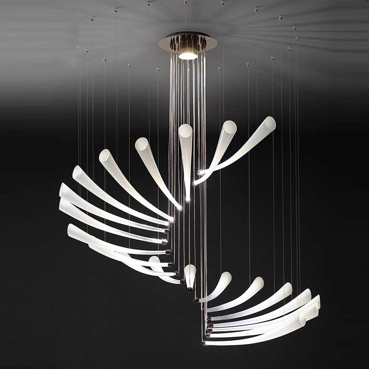 Modern Decor Chandeliers Pendant Lights Hotel Lobby Villa Sales Department Rotating Chandelier Candelabro