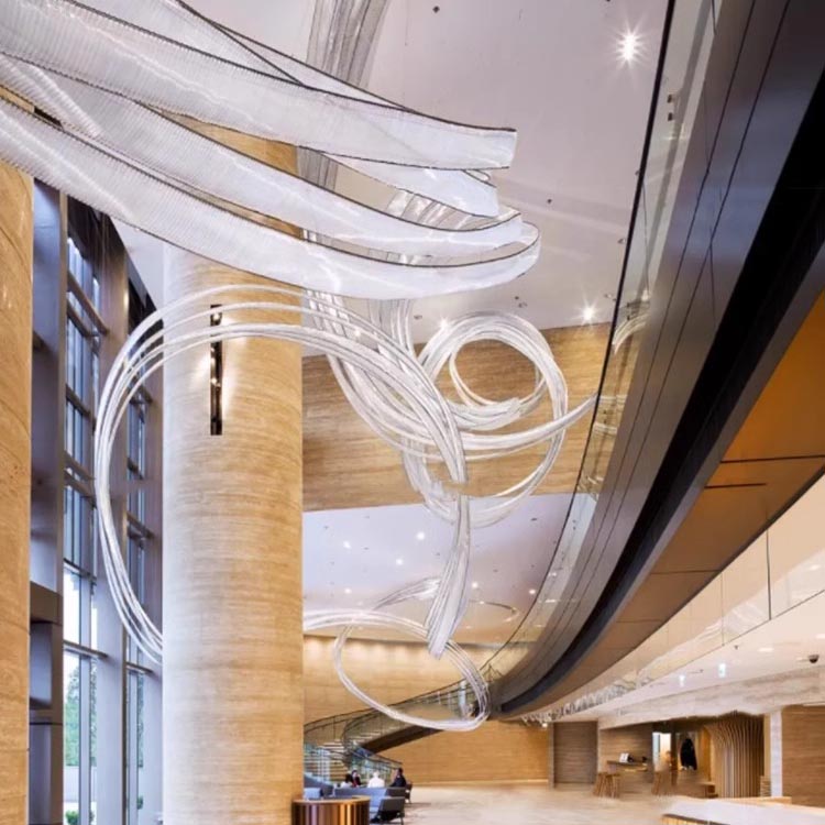 Hotel Lobby Banquet Hall Model Room Artistic Modeling Creative Decoration Custom Chandelier Pendant Lighting