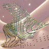 Acrylic Curved Colorful Decorative Chandelier for Hotel Lobby And Shopping Mall