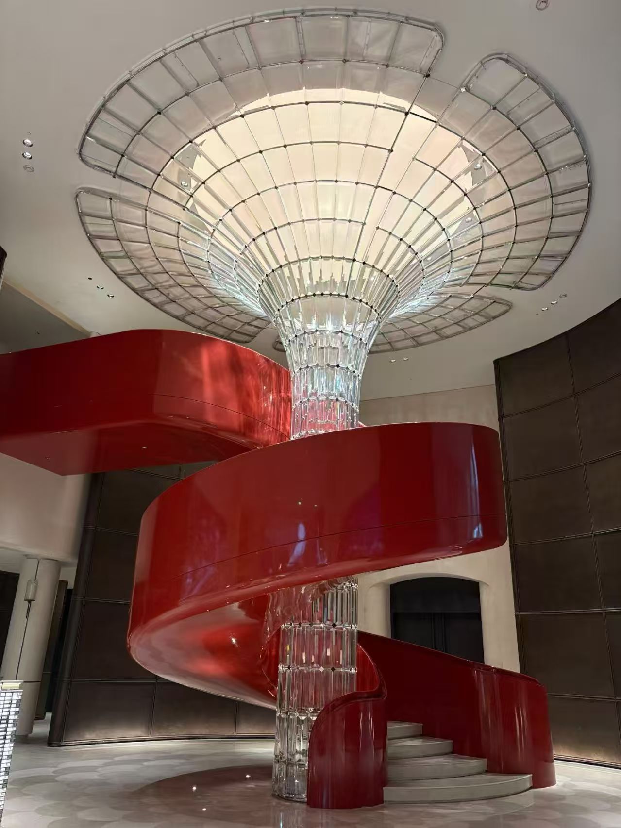 Luxury Crystal Custom Large Hotel Lobby Spiral Staircase Project Modern Chandelier Pendant Lights
