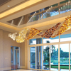 Custom Project Banquet Hall Hanging Pendant Light Large Luxury Modern Hotel Glass Ceiling Chandelier Lamp