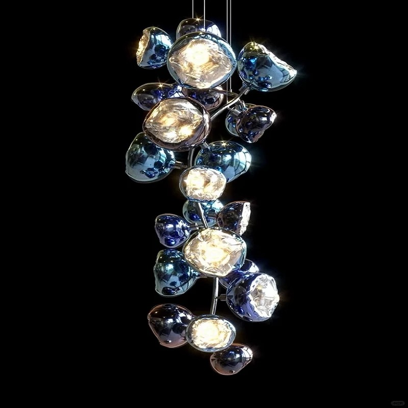 Post-modern Italian Light Luxury Living Room Dining Room Stairwell Custom Lava Chandeliers Pendant Lights