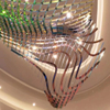 Acrylic Curved Colorful Decorative Chandelier for Hotel Lobby And Shopping Mall