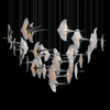 Professional Custom Fan-shaped ceramic Crystal Glass Chandelier Luxury Modern Lighting