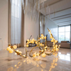 Engineering Decoration Hotel Lobby Villa Hall Modern Minimalist Glass Stainless Steel Custom Chandelier Pendant Light