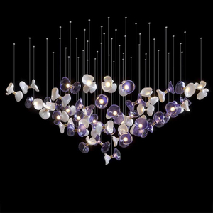 Modern Hotel Lobby Decoration Lighting Dining Room Living Room Custom Glass Chandeliers Pendant Lighting