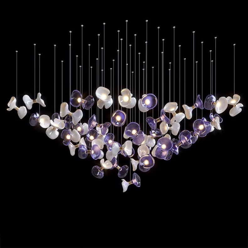 Modern Hotel Lobby Decoration Lighting Dining Room Living Room Custom Glass Chandeliers Pendant Lighting