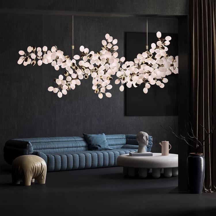 Grape Shape Hanging Lamp Decorative Banquet Hall Villa Hotel Lobby Modern Glass Led Chandelier