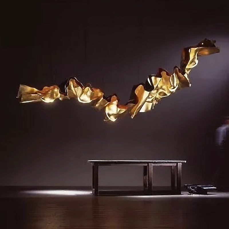 Hanging Minimalist Banquet Hall Villa Stair Chandeliers Modern Luxury Pendant Light Custom Large Led Chandelier