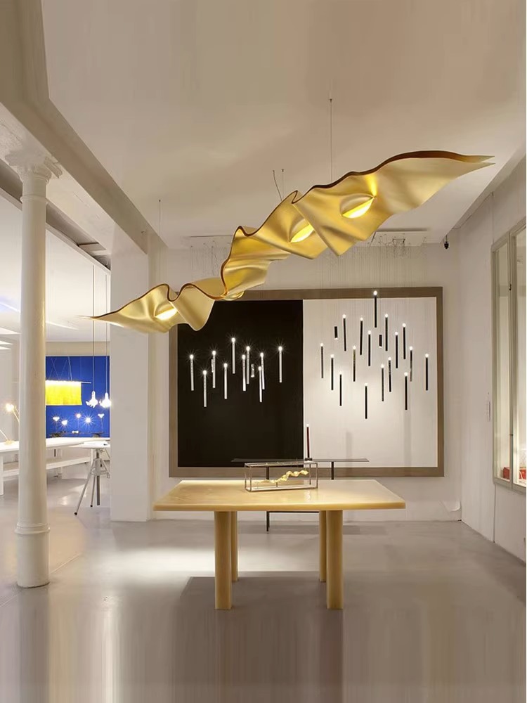 Hanging Minimalist Banquet Hall Villa Stair Chandeliers Modern Luxury Pendant Light Custom Large Led Chandelier (7)
