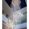 Contemporary Indoor Decoration LED Lighting Hall Hotel Lobby Bespoke Glass Ceiling Led Chandelier