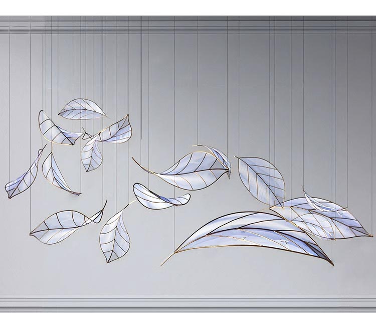Hotel Lobby Glass Leaf Chandelier Villa Banquet Hall Art Glass Custom Lamps Chandeliers Pendant Lighting (11) Hotel Lobby Glass Leaf Chandelier Villa Banquet Hall Art Glass Custom Lamps Chandeliers Pendant Lighting (11)