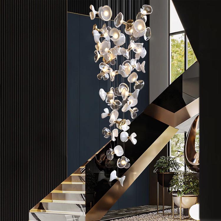 Modern Hotel Lobby Decoration Lighting Dining Room Living Room Custom Glass Chandeliers Pendant Lighting